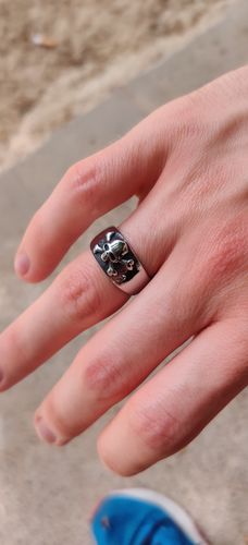Customer photo review of Antique Cross Bone Ring