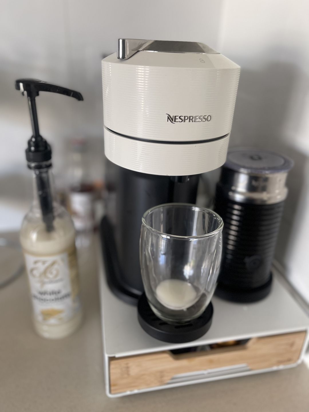 Customer photo review of White Chocolate Coffee Syrup