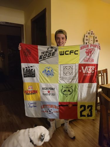 T-shirt quilt from high point university by Lorri from NJ