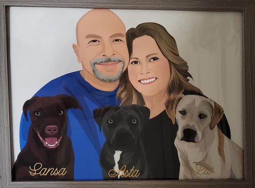 Customer photo review of Custom Fur-mily Portrait