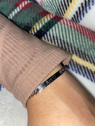 Customer photo review of Engraved Bracelet Set - W/ Eternal Rose Box