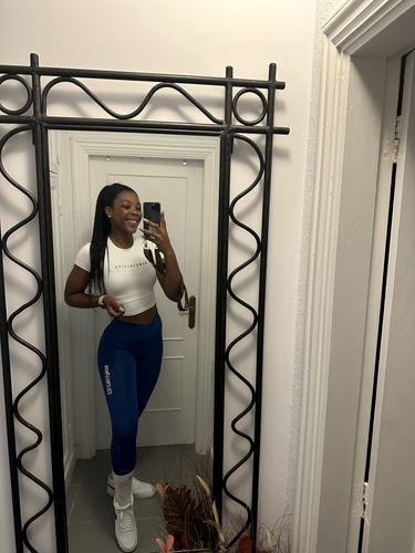 Customer photo review of Soft Luxe Leggings - Cobalt Blue