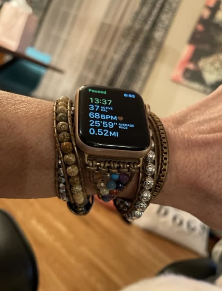 Customer photo review of Moonlight Goddess Apple Watch Strap