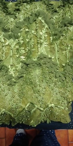 Customer photo review of 3 COLORS / VIVIANA Dusty Pink Lilac Black Floral Embroidery Sequin Tulle Mesh Lace / Fabric by the Yard