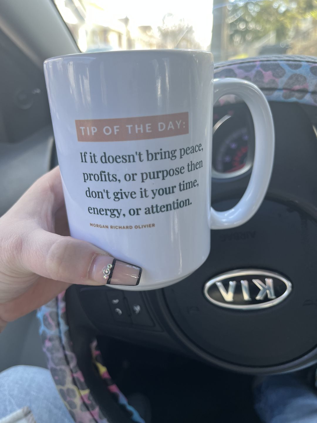 Customer photo review of Tip of the Day Mug