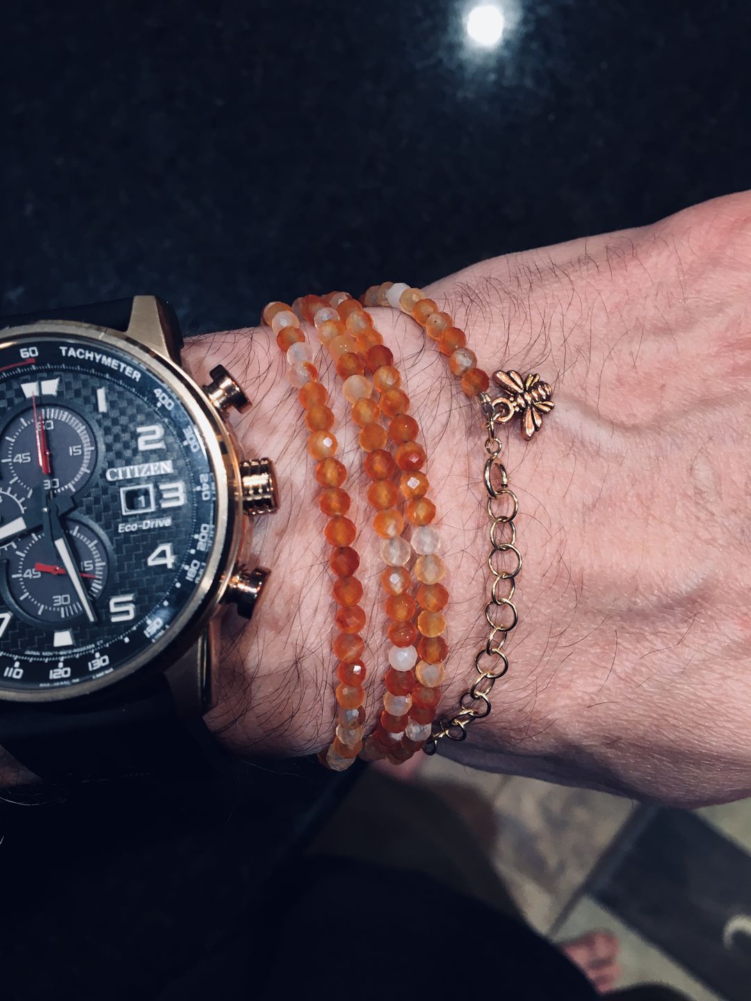 Customer photo review of Bee Happy Wrap Bracelet
