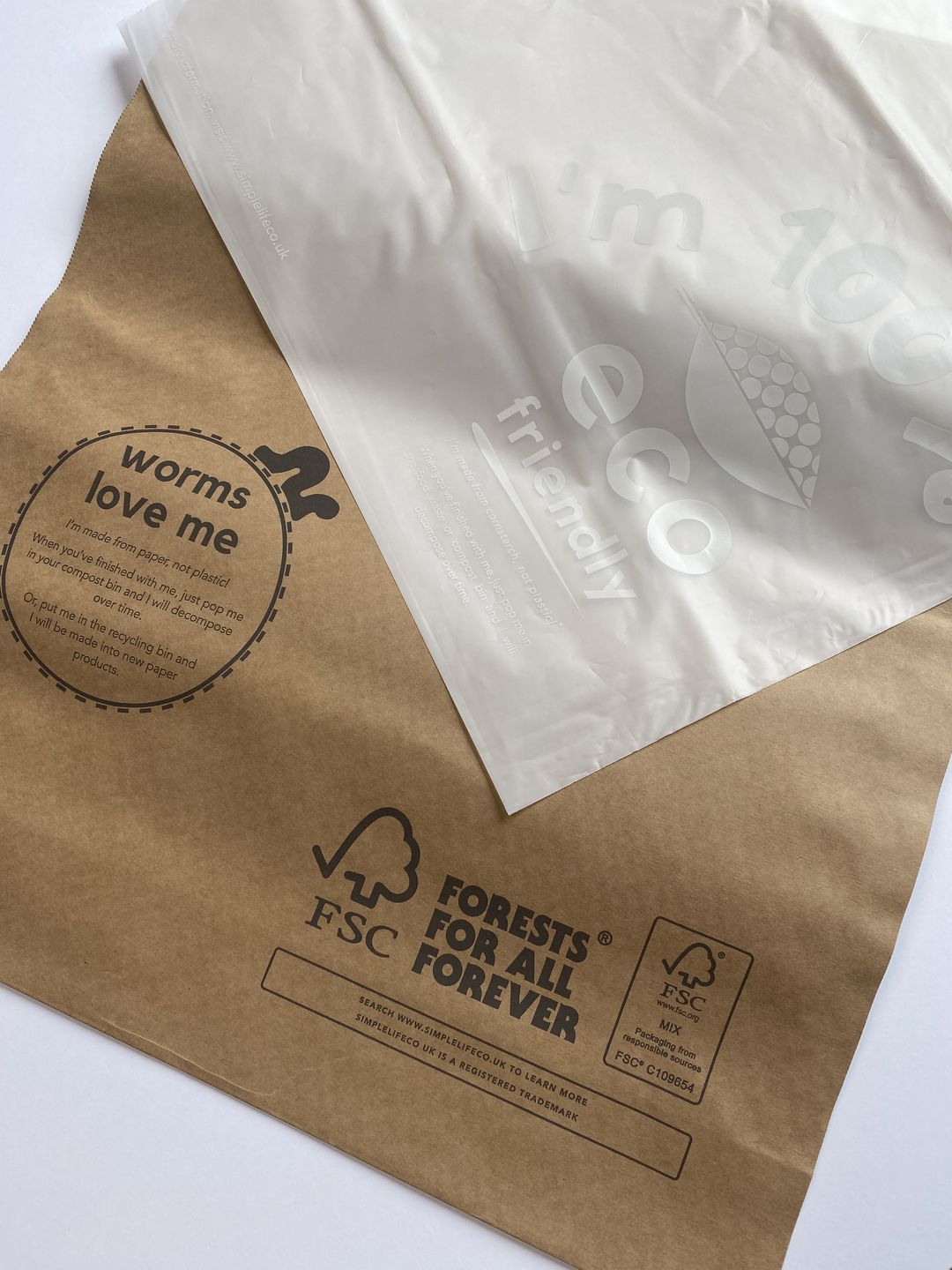 Customer photo review of Compostable Mailing Bags
