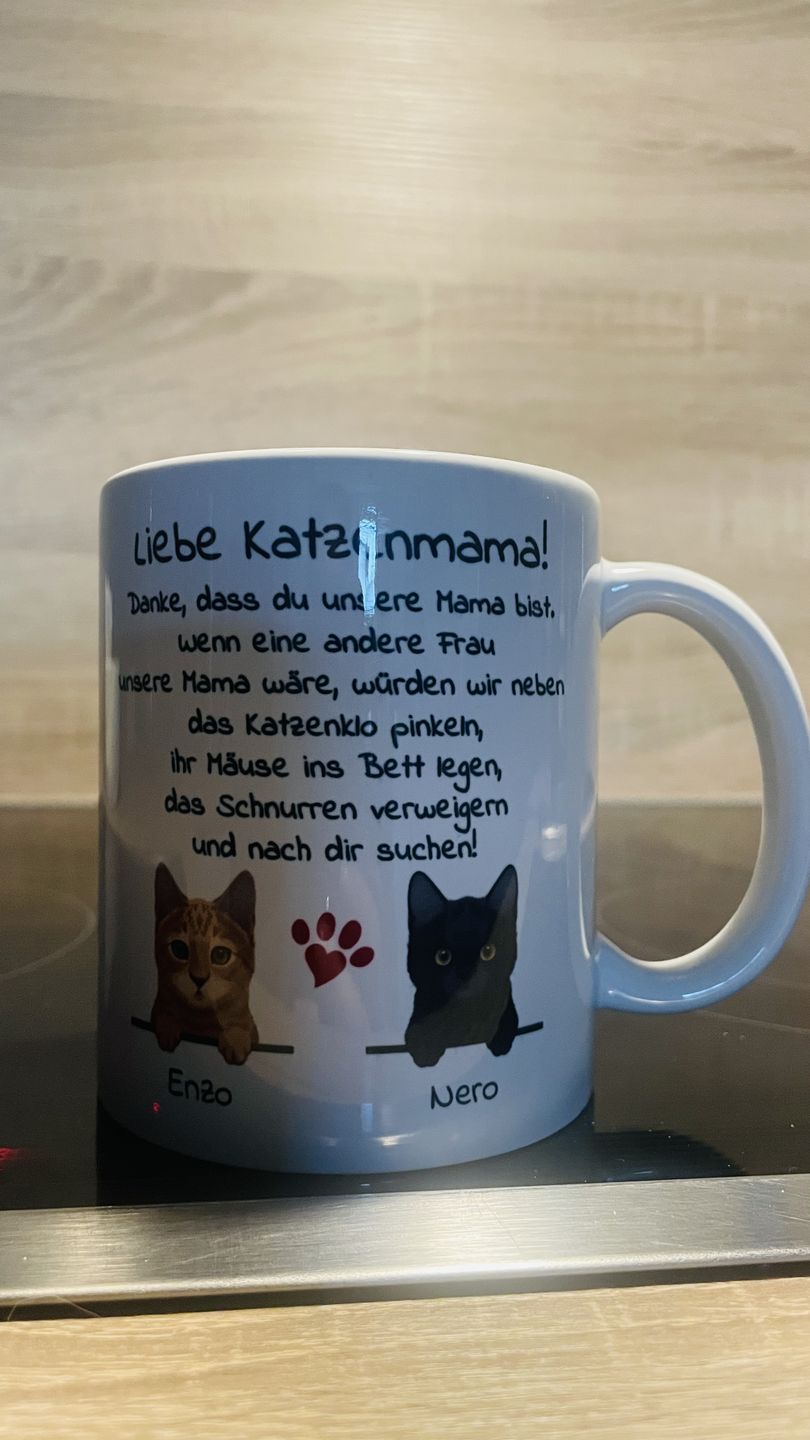 Customer photo review of Liebe Katzenmama/ Lieber Katzenpapa - Individuelle Tasse