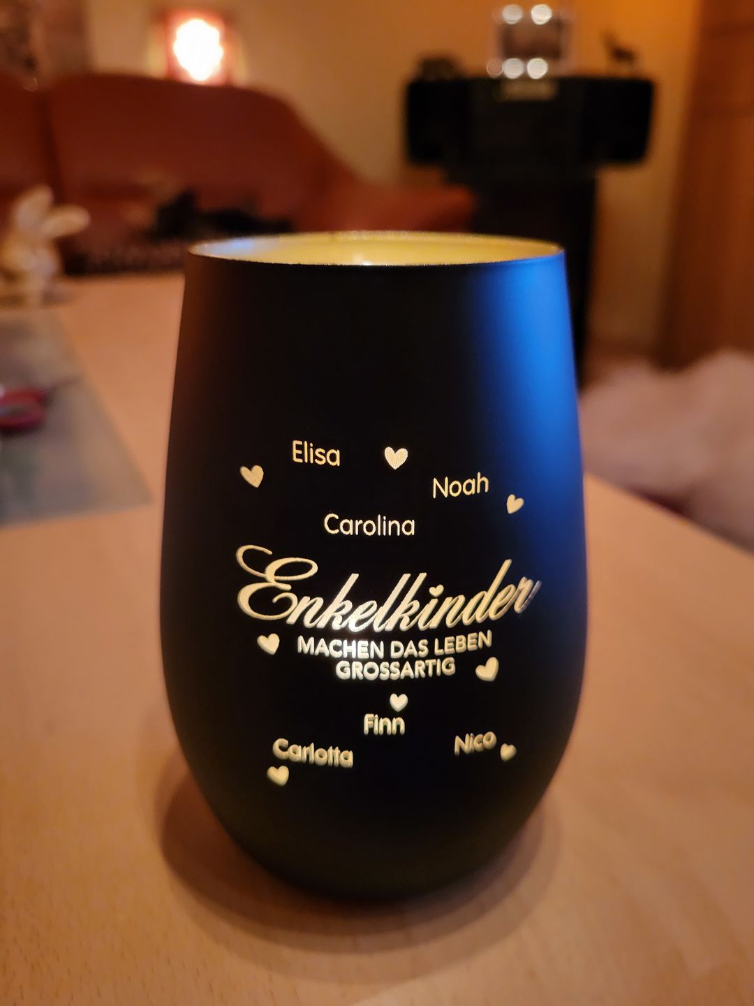 Customer photo review of Meine Enkelkinder - Großeltern-Windlicht