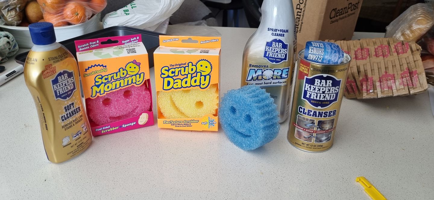 Customer photo review of Double Trio - Bar Keepers Friend x Scrub Daddy