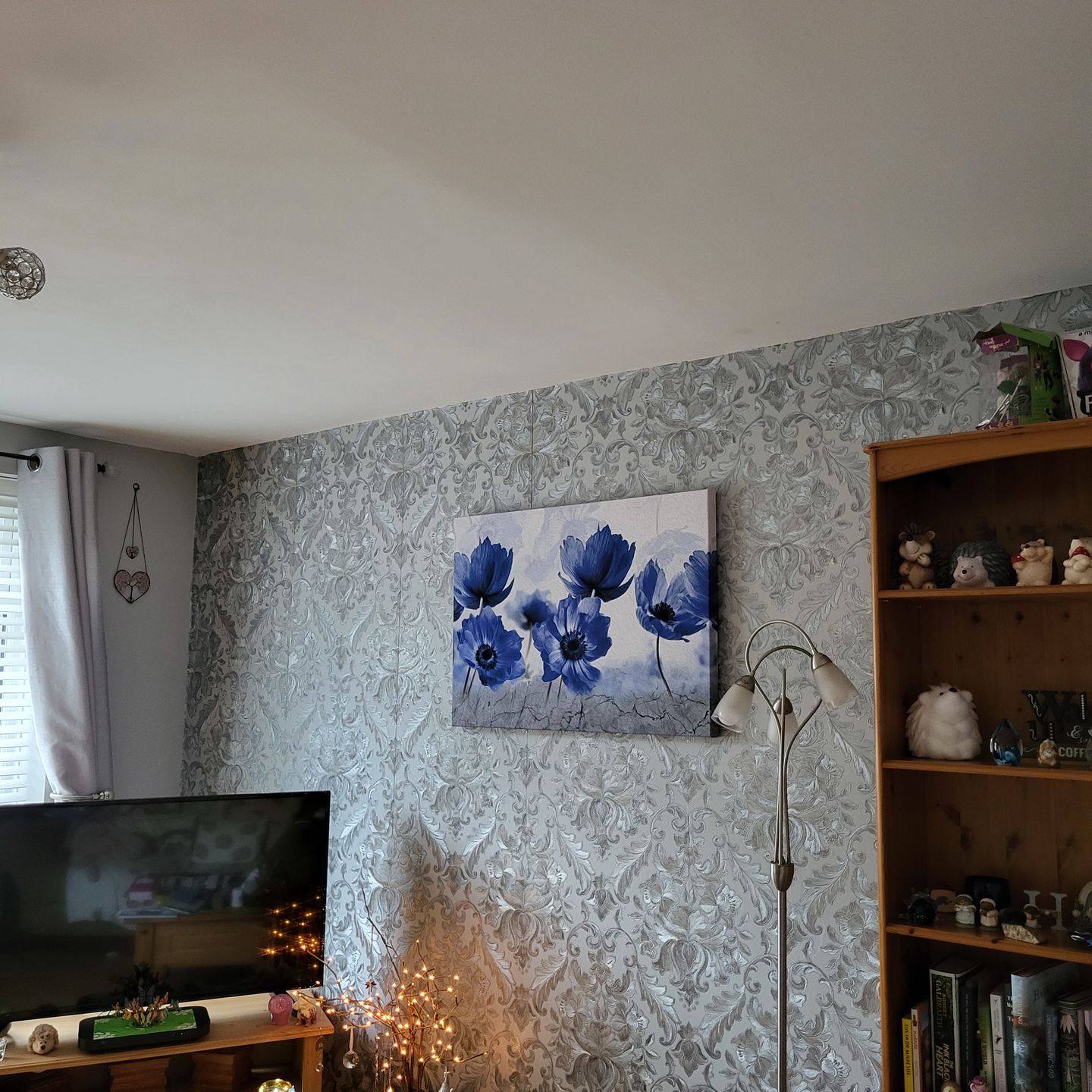 Customer photo review of Blue Flowers Canvas Print