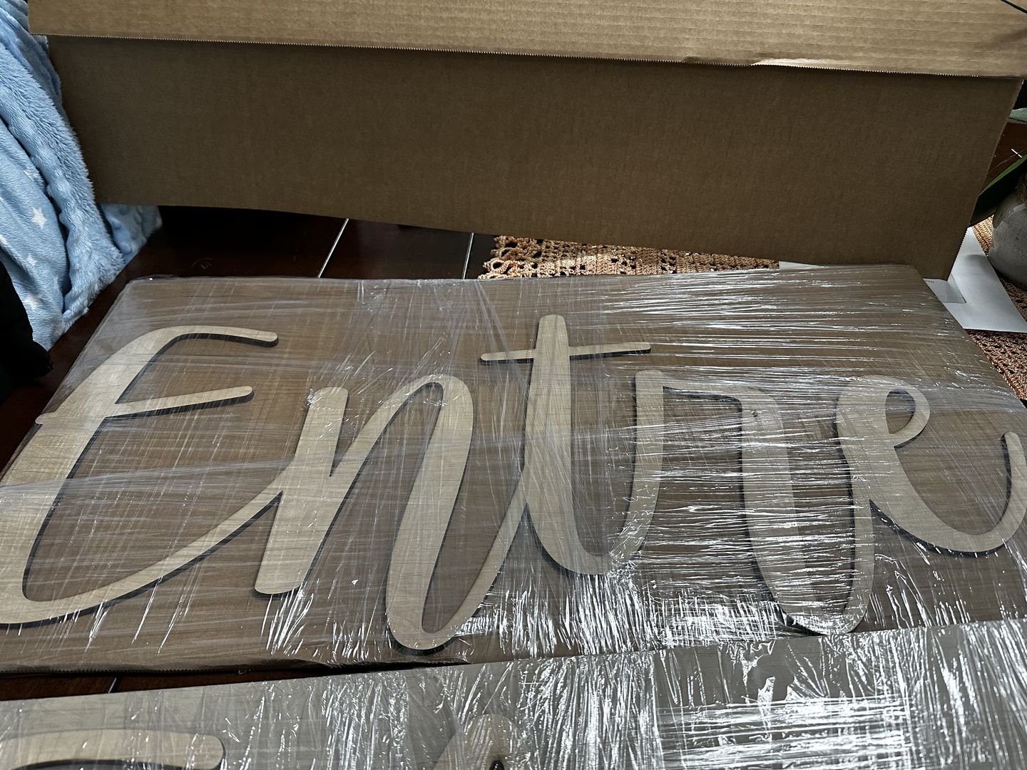Customer photo review of Script Font Custom Name Wood Cutout - Baby Nursery - Decor - DIY - up to 48 Wide"