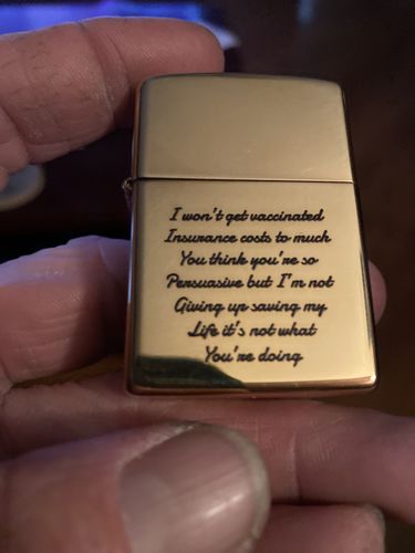Customer photo review of Classic Lighter | High Polish Brass