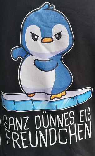 Customer photo review of Dünnes Eis Hoodie - Hoodie Unisex Rückendruck