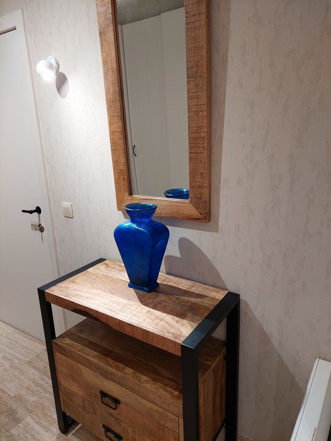 Customer photo review of Industriële spiegel | Mangohout | 100x50cm