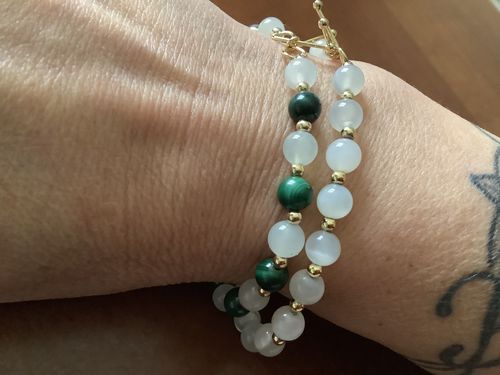Customer photo review of Bracelet Anti-Ménopause en Pierre de Lune | Or fin