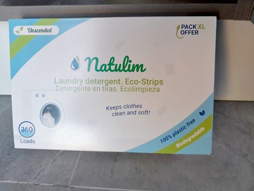 Customer photo review of Eco-Tiras de Detergente 40 lavados Natulim