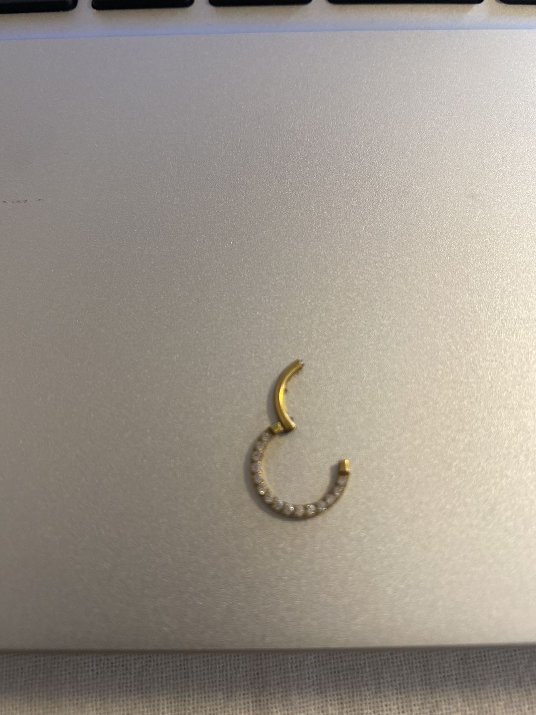 Customer photo review of Crystal Clicker Piercing | Titan