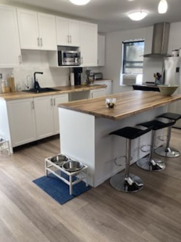 Customer photo review of Bar Handle - Brushed Satin Nickel 96mm