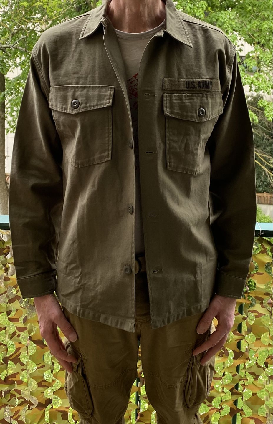 Customer photo review of Vietnam War US Army OG-107 Fatigue Utility Shirt - Plain