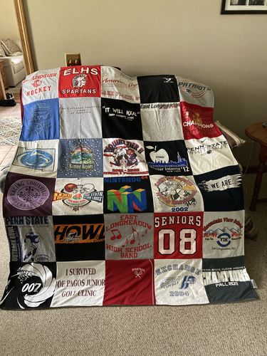 T-shirt quilt featuring penn state university by Sandra from MA