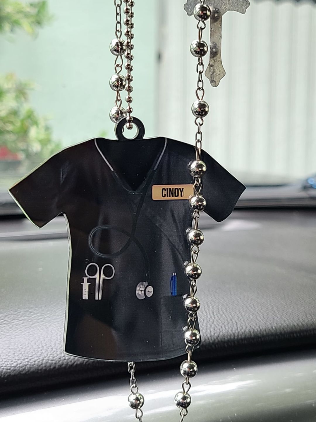 Customer photo review of Personalized Nurse Scrubs - Gift for Nurse Ornament