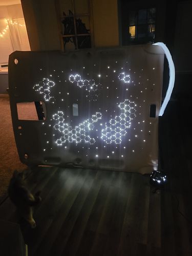 Customer photo review of RGBW+T Starlight Headliner