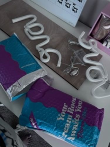 Customer photo review of Neon Love Sign