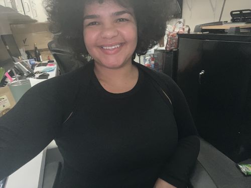 Customer photo review of Solid long sleeve black shrug top