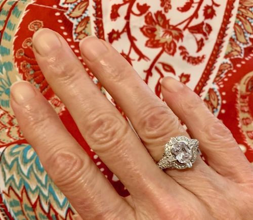 Customer photo review of Vintage Inspired Art Deco CZ Ring in Sterling Silver
