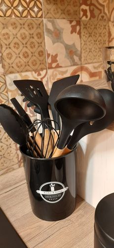 Customer photo review of Set 12 Utensili da cucina colorati con manico in legno