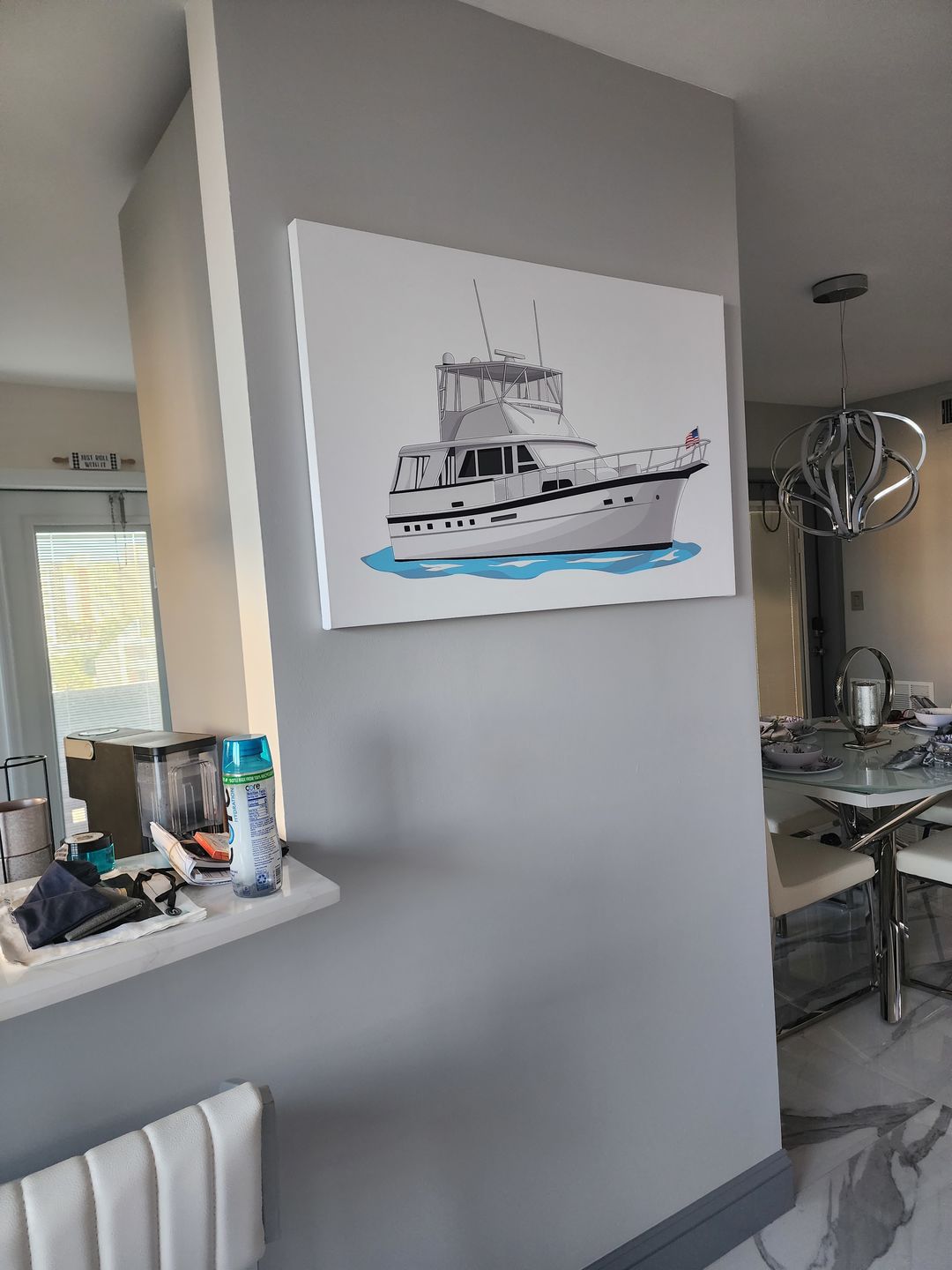 Customer photo review of Custom Boat Print