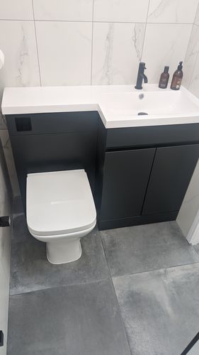 Customer photo review of Georgia 1100 L Shape Vanity & WC Set - Anthracite