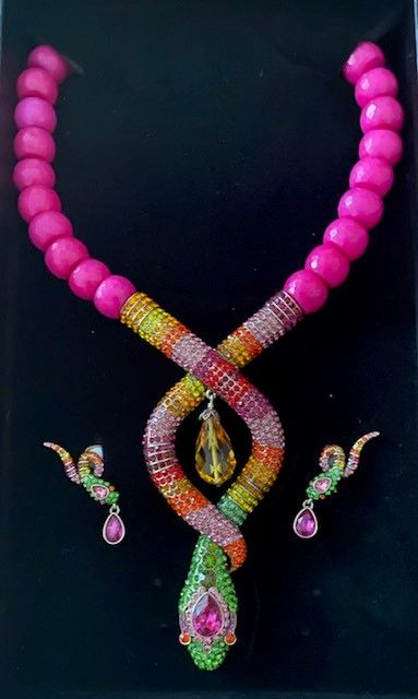 Customer photo review of HEIDI DAUS®"Gorgeous Glimmer Snake" Beaded Crystal Snake Necklace