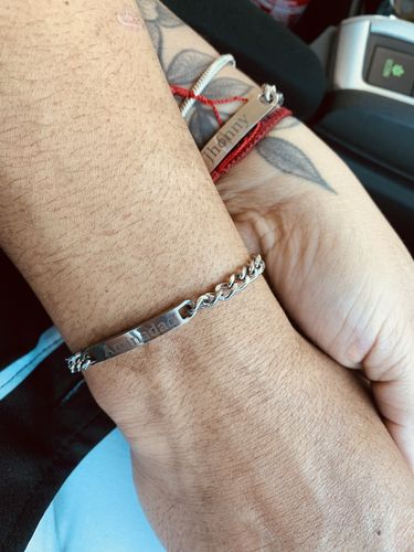Customer photo review of Engraved Bracelet Set - W/ Eternal Rose Box