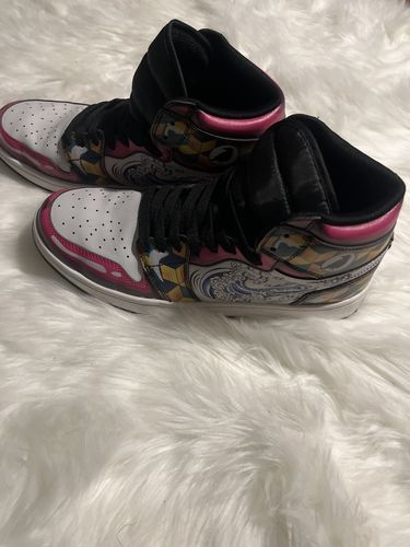 Customer photo review of Giyu Tomioka Demon Slayer Custom Sneakers