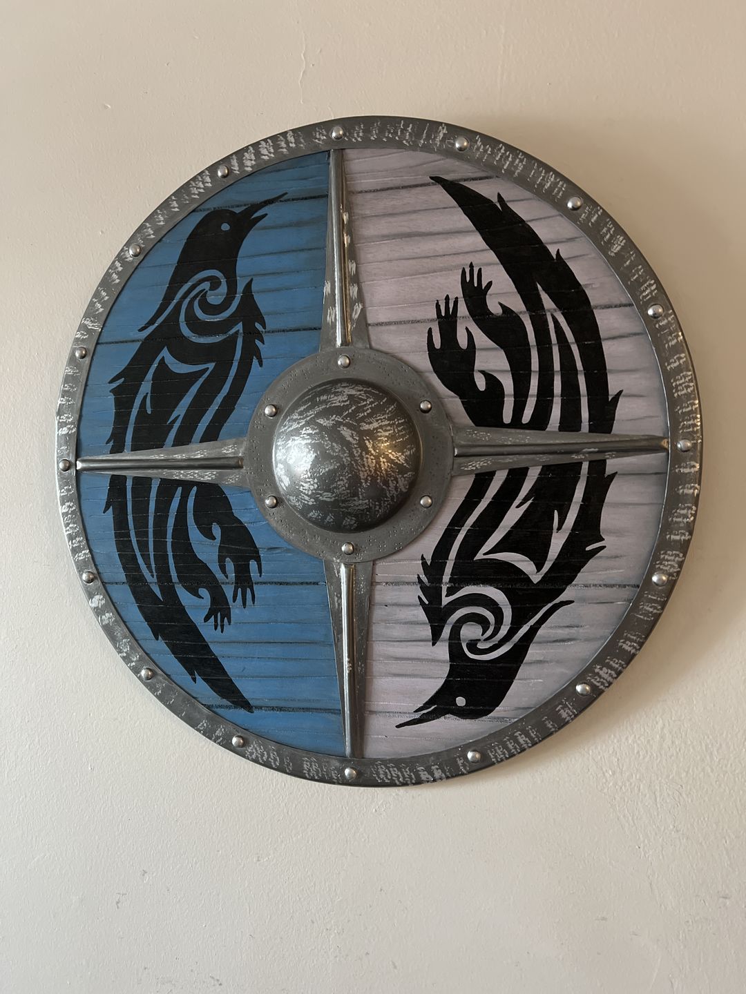 Customer photo review of Eivor Valhalla Raven Battleworn Viking Shield - Scott Handicraft