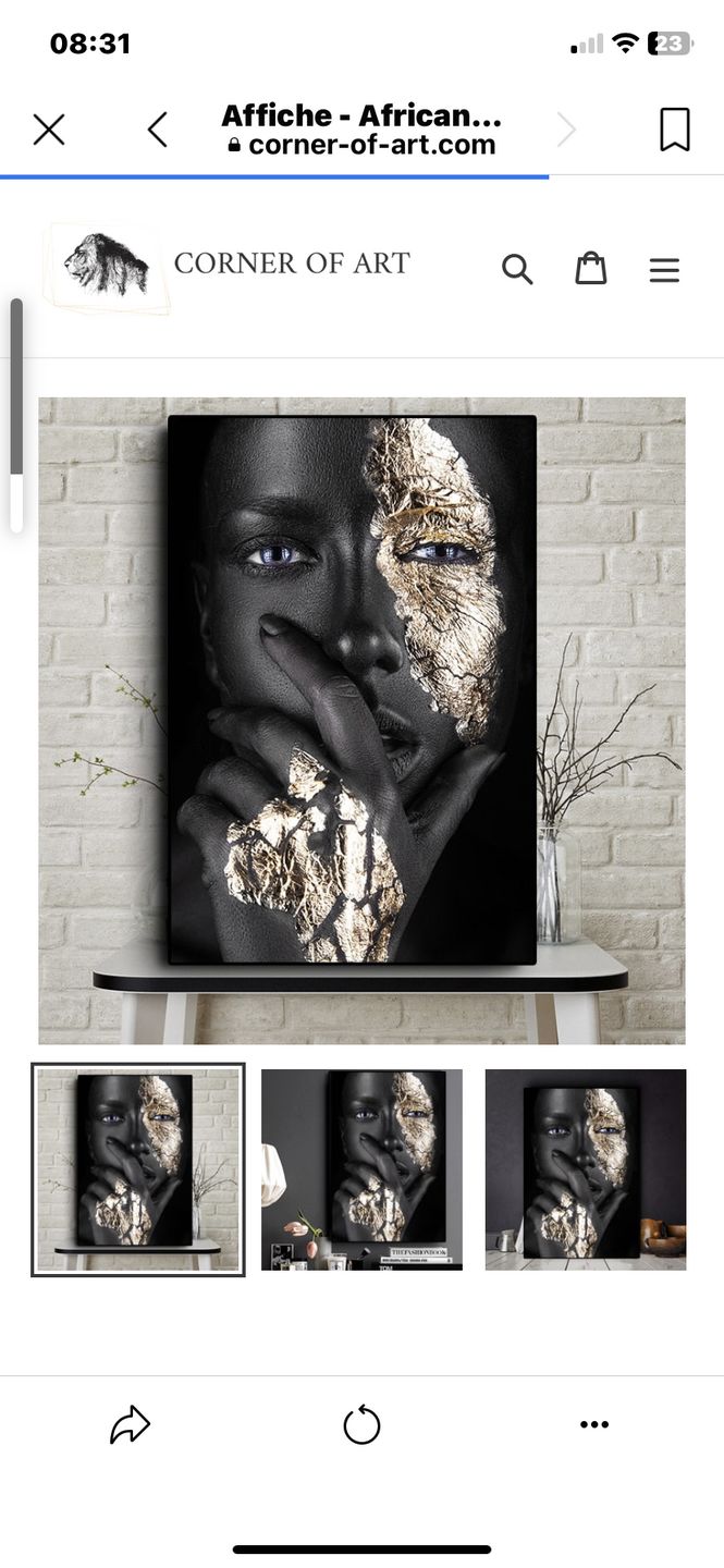 Customer photo review of Toile - African gold