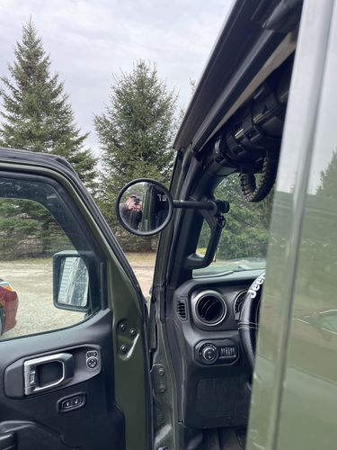 Customer photo review of CMM Offroad Jeep 8inch Breakaway Side Mirrors