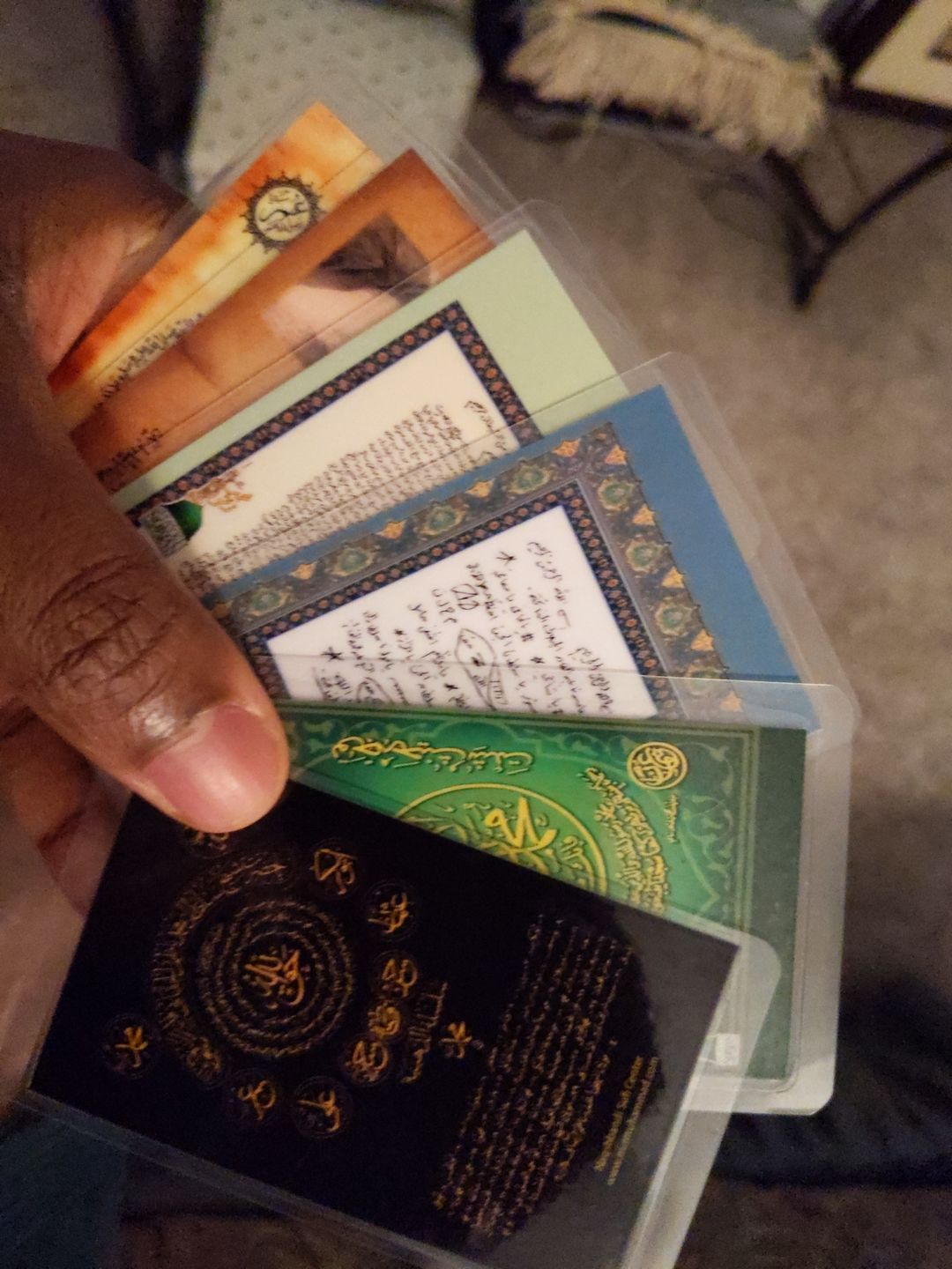 Customer photo review of Laminated Taweezes Pocket Wallet Small (1.5" x 2")