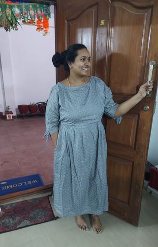 Customer photo review of Grey & Gold Foil Print Maxi