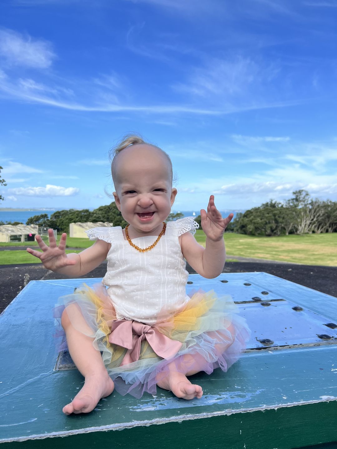 Customer photo review of Little Ballerina Tutu Skirt - Rainbow Light