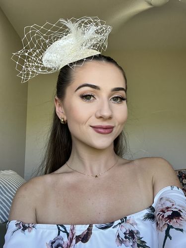 Customer photo review of The Original Single Initial Letter Necklace