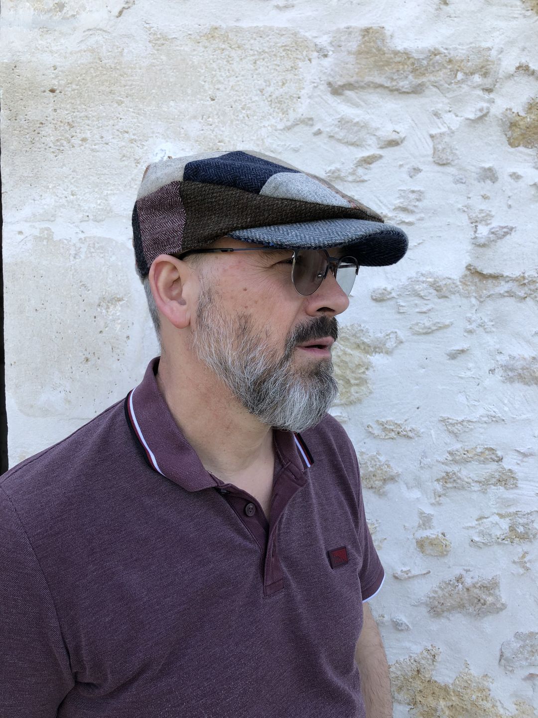 Customer photo review of Daithi Cap Patchwork Tweed