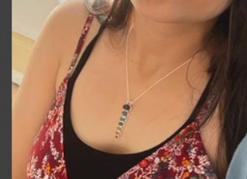 Customer photo review of Chakra Stone Solid 925 Sterling Silver Chain Pendant Jewelry