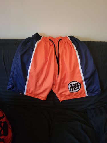 Customer photo review of Super Saiyan Mesh Shorts