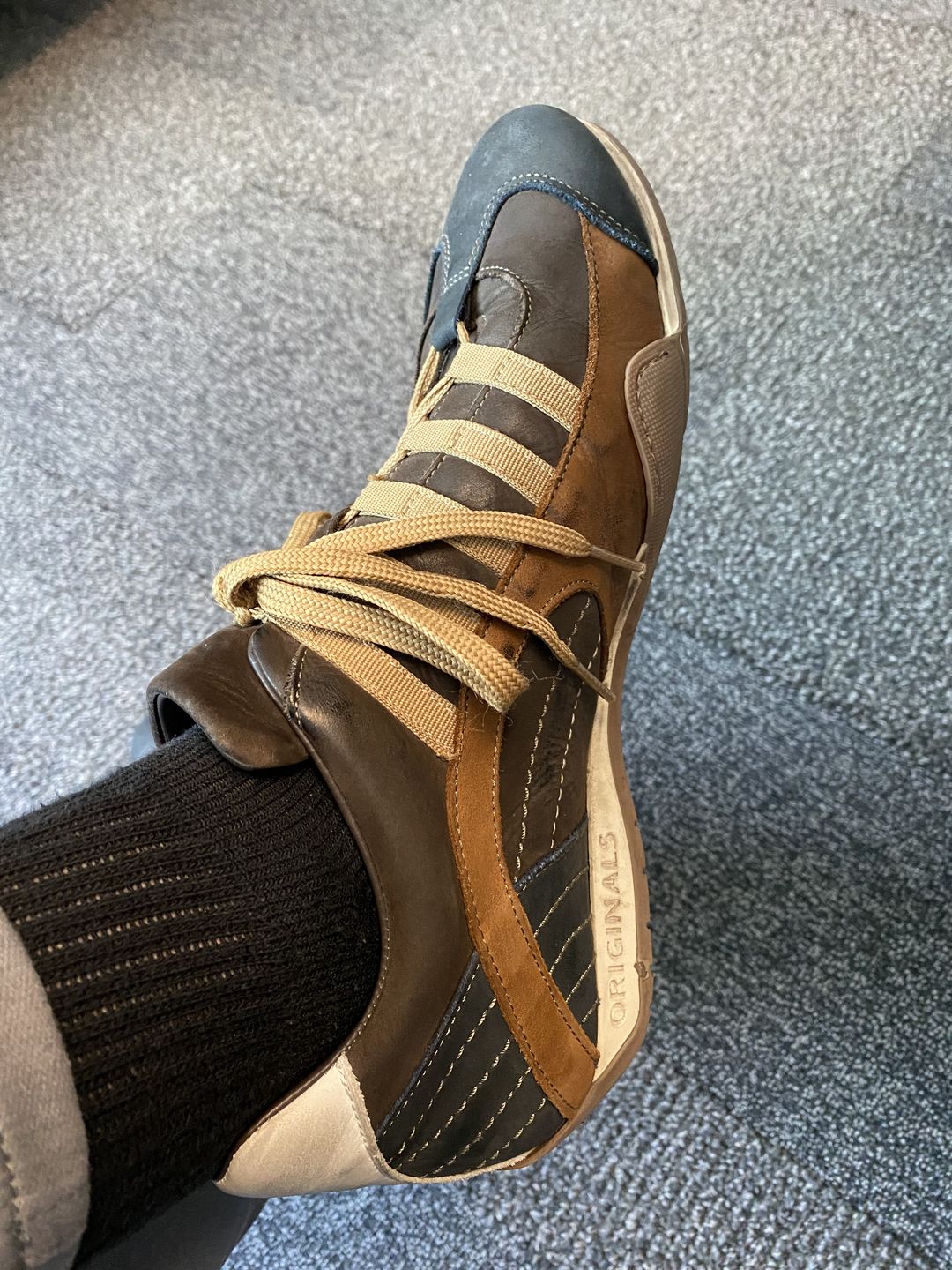 Customer photo review of Men's GrandPrix Sneaker in Asphalt (Black and Gray)