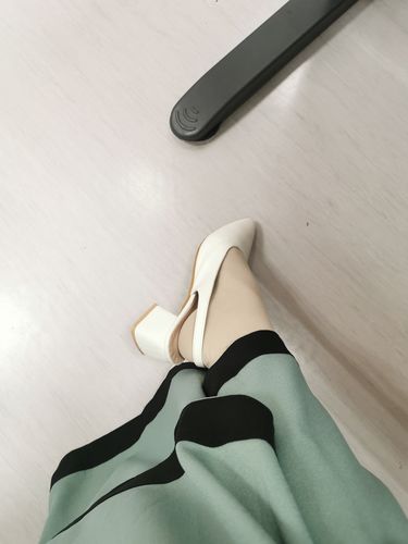Customer photo review of BASIC Bella Slingback Heels