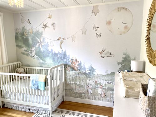 Customer photo review of Sweet Bunny Friends Wallpaper Mural