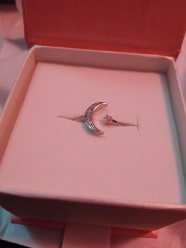Customer photo review of Anillo Ajustable Estrella y Luna con zirconias Plata 925